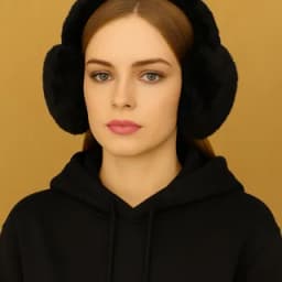 گوش‌گیر پشمی زمستانی مشکی thumbnail 2