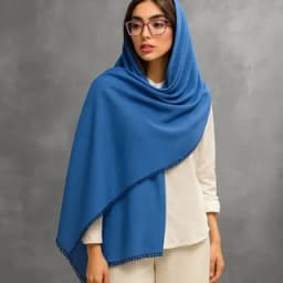 شال زنانه ساده با منگوله thumbnail 1