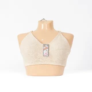 سوتین لِیس کرم‌رنگ