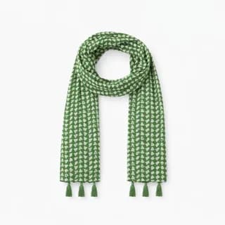 شال با طرح هندسی و ریسه دار