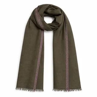 شال زنانه با حاشیه هندسی