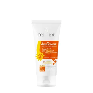 کرم ضد آفتاب بی رنگ تاپ شاپ SPF 50 حجم 50 میلی لیتر